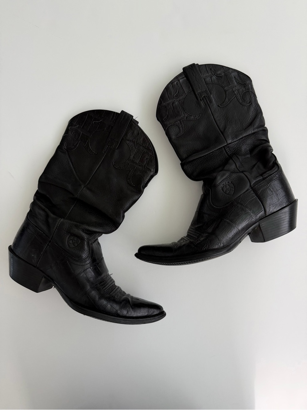 Ariat Black Leather Cowboy Boots